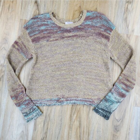 💛Forever 21 Contemporary Variegated Multicolor Lightweight Knit Sweater Medium - Picture 1 of 9